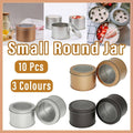 Round Iron Biscuit Tin Box with Clear Window, Pack of 10 - Grey - view 2