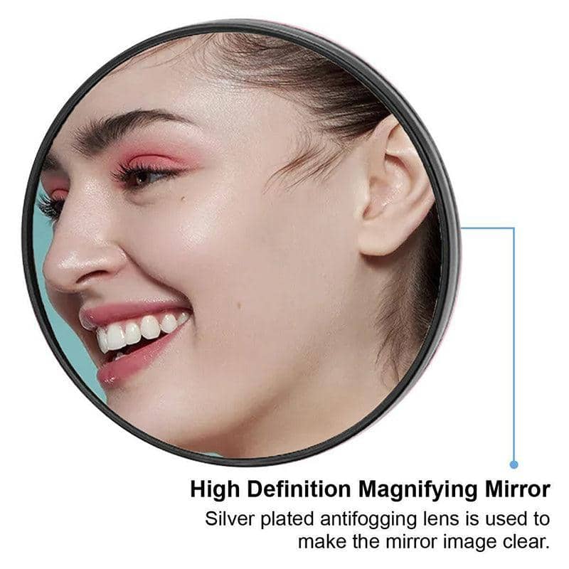 Round Magnifying Makeup Mirror with Suction Cups - 10 Times Magnification - view 5