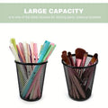 Round Mesh Metal Desk Pen Holder, Set of 4 Desktop Organiser - view 5