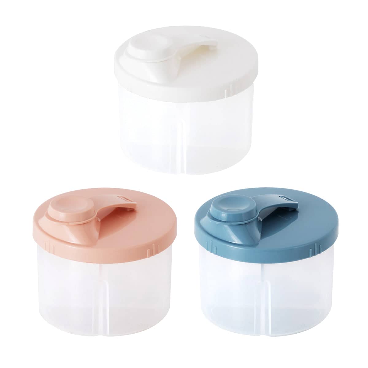 Round Pill Organiser Boxes with 4 Compartments, Pack of 3 - Pink - view 3