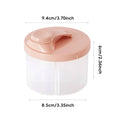 Round Pill Organiser Boxes with 4 Compartments, Pack of 3 - Pink - view 4