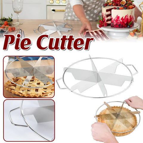 Round Pizza and Cake Cutter, 6-Blade Stainless Steel
