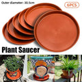 Round Plastic Flower Pot Drip Trays, Pack of 6