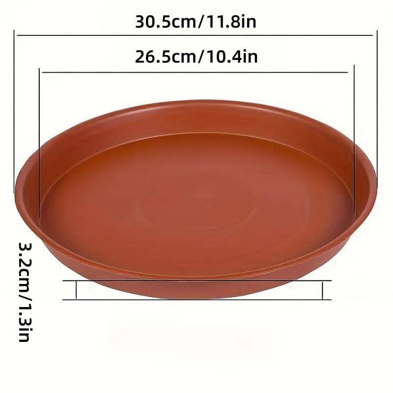 Round Plastic Flower Pot Drip Trays, Pack of 6 - view 3