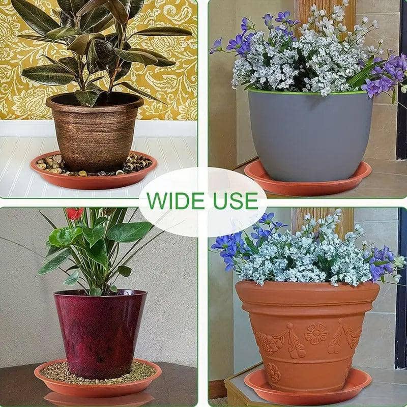 Round Plastic Flower Pot Drip Trays, Pack of 6 - view 4