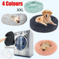 Round Plush Pet Bed with Washable Zip Cover for Dogs and Cats, XXL 100 cm - Pink - view 2