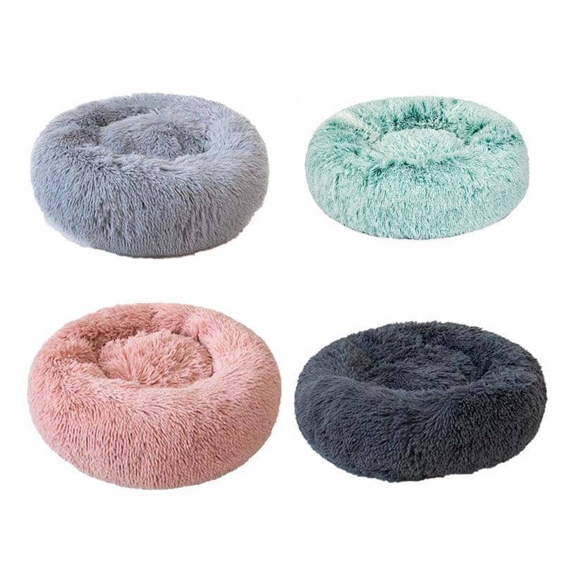 Round Plush Pet Bed with Washable Zip Cover for Dogs and Cats, XXL 100 cm - Pink - view 3