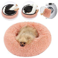 Round Plush Pet Bed with Washable Zip Cover for Dogs and Cats, XXL 100 cm - Pink - view 5
