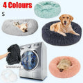 Round Plush Pet Bed with Washable Zip Cover - Pink, Small (50 cm) - view 2
