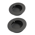 Round Recessed Cabinet Pull Handle, Black Stainless Steel - 50 mm Diameter - view 3