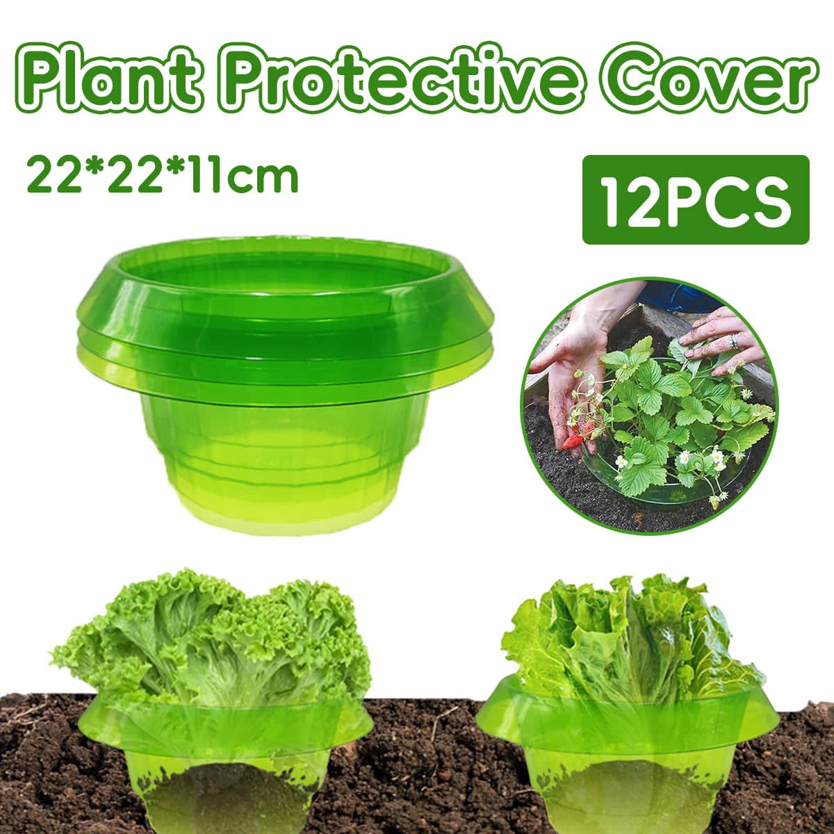 Round Reusable Plant Protection Cover Flower Pot Shield for Garden, Pack of 12