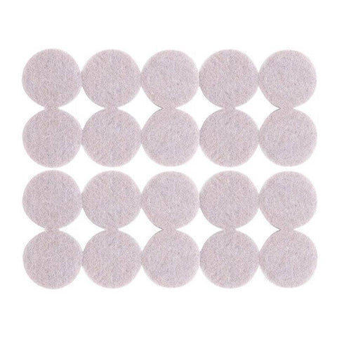 Round Self Adhesive Felt Furniture Pads, Heavy Duty - Beige, Pack of 20