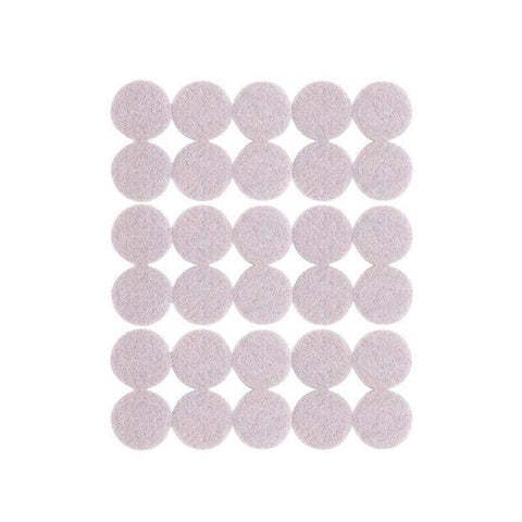 Round Self Adhesive Felt Furniture Pads, Heavy Duty - Beige, Pack of 30