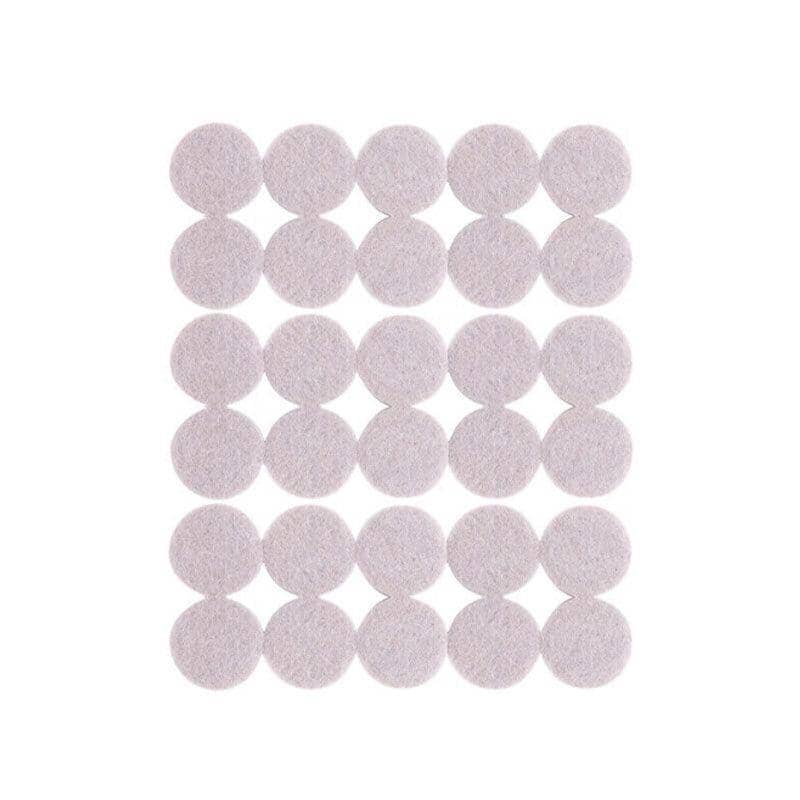 Round Self Adhesive Felt Furniture Pads, Heavy Duty - Beige, Pack of 30