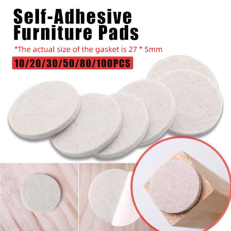Round Self Adhesive Felt Furniture Pads, Heavy Duty - Beige, Pack of 50 - view 2