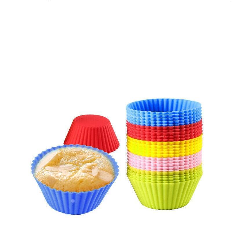 Round Silicone Muffin Cup Baking Moulds - Pack of 20 - view 2