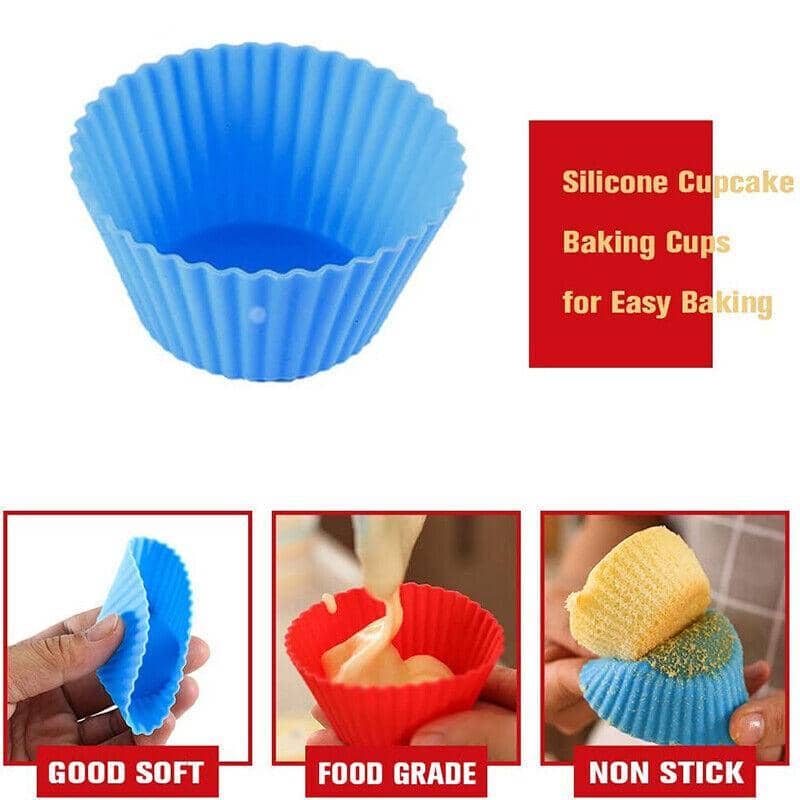 Round Silicone Muffin Cup Baking Moulds - Pack of 20 - view 3