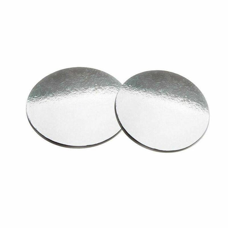 Round Silver Cake Boards 10 Inch (25cm) Thick Cardboard Base - Pack of 10 - view 3