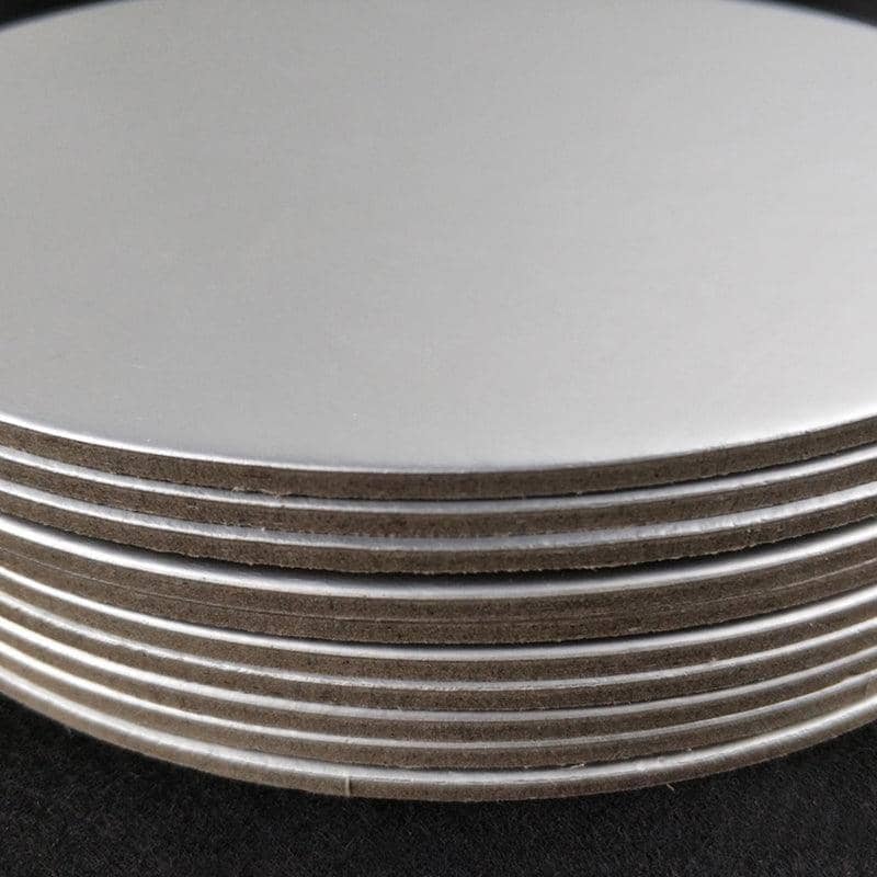 Round Silver Cake Boards 10 Inch (25cm) Thick Cardboard Base - Pack of 40 - view 5