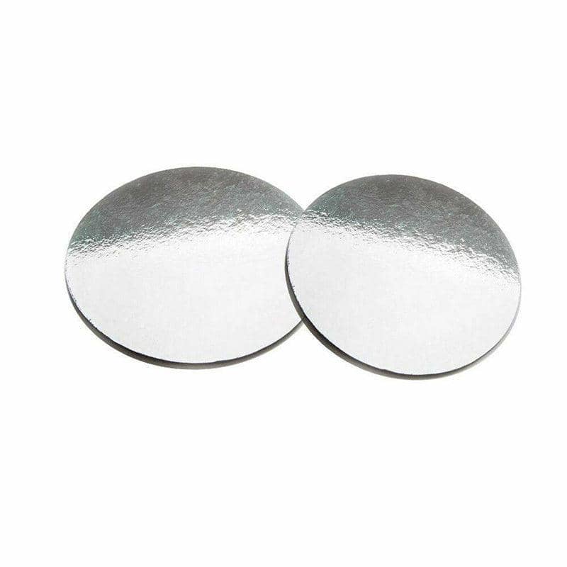 Round Silver Cake Boards 10 Inch (25cm) Thick Cardboard Base - Pack of 50 - view 3