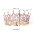 Round Tiara Crown - Gold and Pink, 15.5 cm - view 3