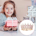 Round Tiara Crown - Gold and Pink, 15.5 cm - view 4