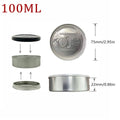 Round Tin Storage Boxes 100 ml with Pull Ring Lid - Pack of 10 - view 3