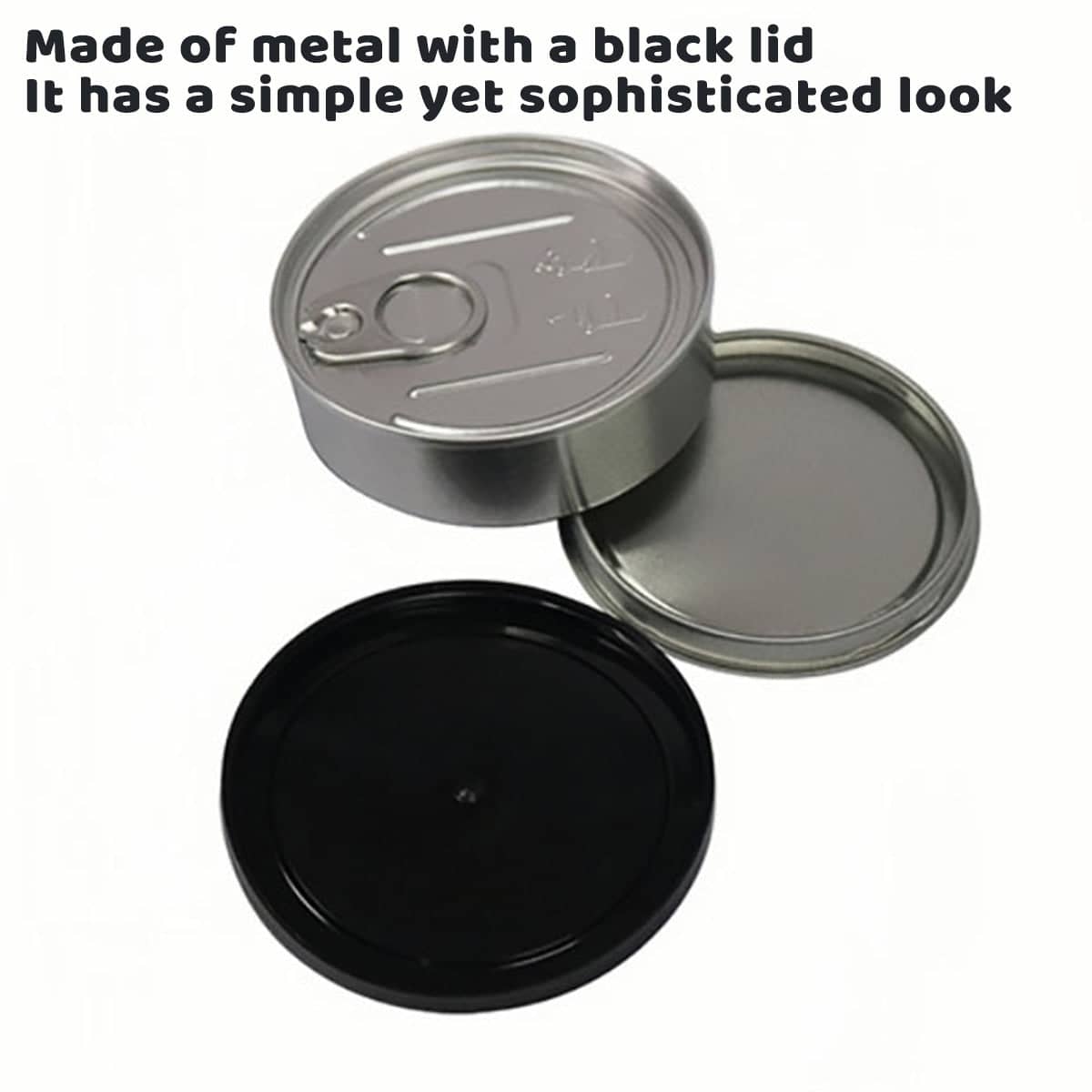 Round Tin Storage Boxes 100 ml with Pull Ring Lid - Pack of 10 - view 5