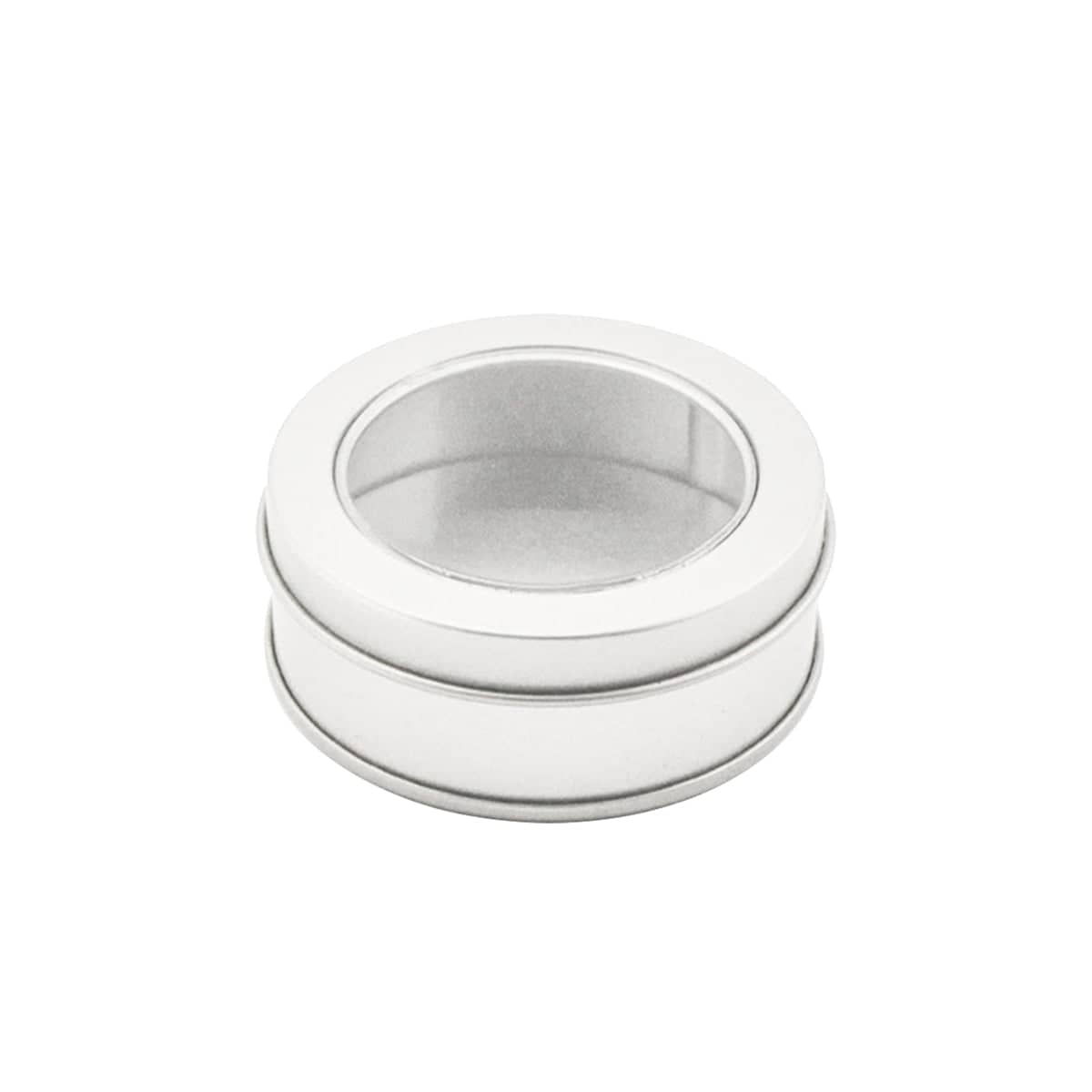 Round Tin Storage Boxes 30 Pieces with Clear Window Lid for Craft and Jewellery - view 2