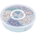 Round Transparent Plastic Fruit Plate with Dividers and Lid, Serving Tray Organiser - view 2