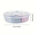 Round Transparent Plastic Fruit Plate with Dividers and Lid, Serving Tray Organiser - view 3