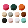 Round Travel Jewellery Box with Zip, PU Leather - Orange - view 3