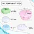 Round Travel Soap Box Set with Lids and Draining Trays, Pack of 4 - Light Yellow - view 4