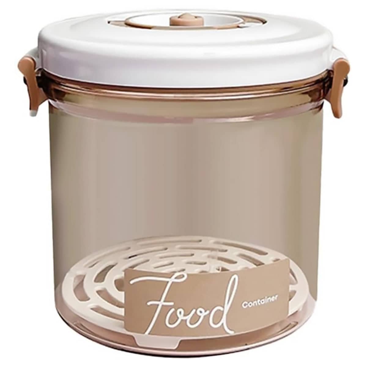 Round Vacuum Food Storage Container with Manual Pump - 1005ml