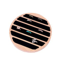 Round Wooden Ring Holder - Black, 15 cm Display Stand