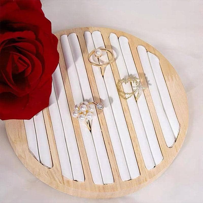 Round Wooden Ring Holder - Black, 15 cm Display Stand - view 5