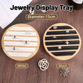 Round Wooden Ring Holder - White, 15 cm Display Stand - view 2