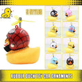 Rubber Duck Car Ornament with Helmet - Blue - view 4