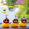 Rubber Duck Car Ornament with Helmet - Blue - view 5