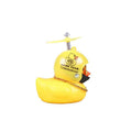 Rubber Duck Car Ornament with Helmet - Yellow