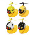 Rubber Duck Car Ornament with Helmet - Yellow - view 2