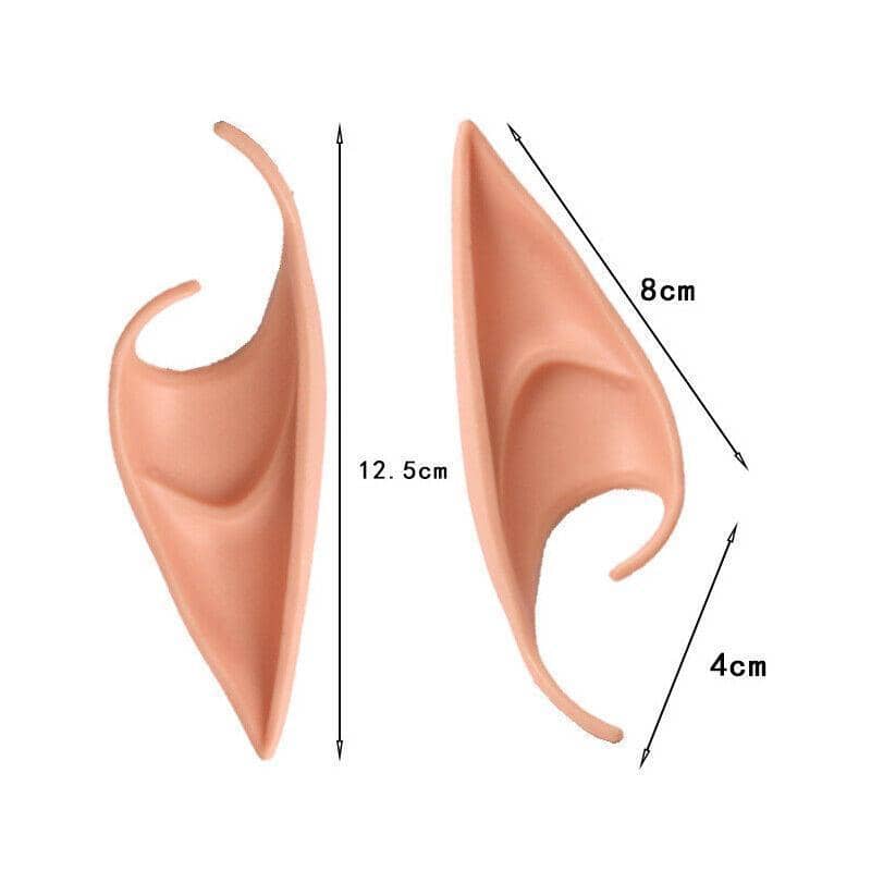 Rubber Elf Ears Halloween Costume Accessory - Light Skin Tone, 10cm - view 5