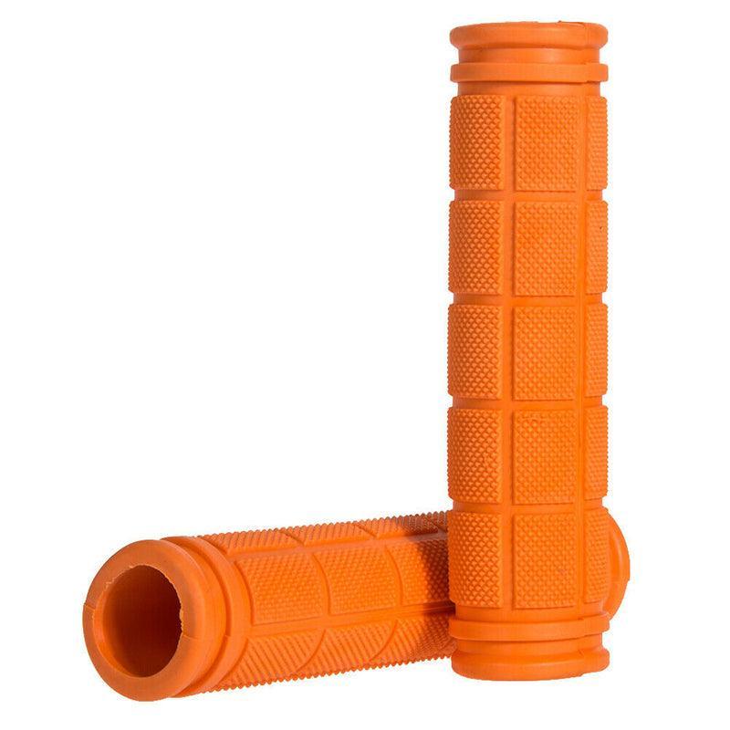 Rubber Handlebar Grips for BMX, MTB, Road Bikes and Scooters - Orange