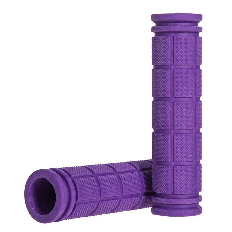 Rubber Handlebar Grips for BMX, MTB, Road Bikes and Scooters - Purple