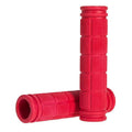 Rubber Handlebar Grips for BMX, MTB, Road Bikes and Scooters - Red