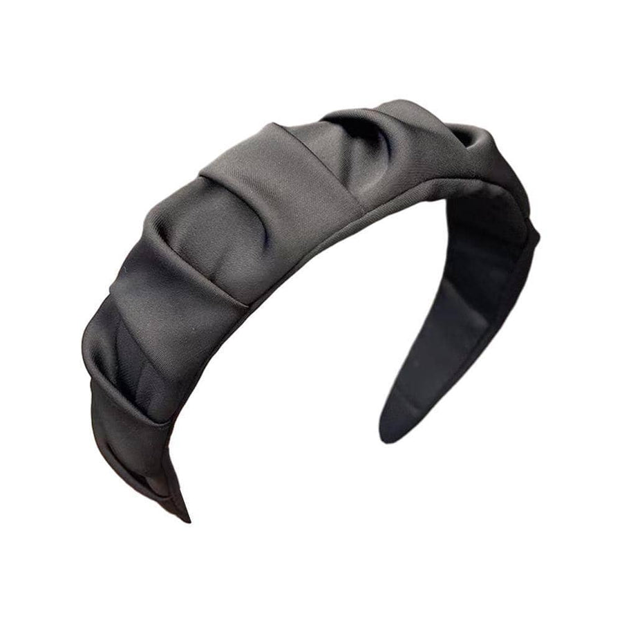 Ruched Ruffle Headband for Women - Black