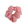 Ruffled Fluffy Scrunchie Korean Style Hair Tie - Dark Pink