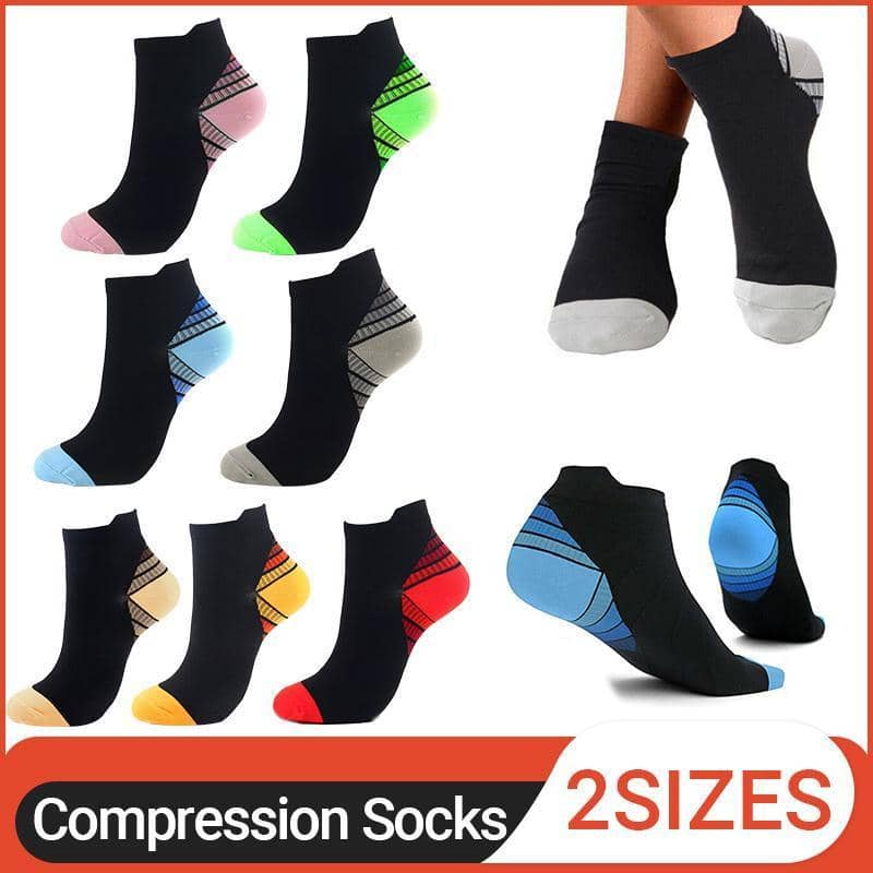 Running Compression Socks for Men and Women - Yellow - view 2