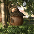 Rustic Resin Coconut Hanging Bird House for Garden Trees - view 5