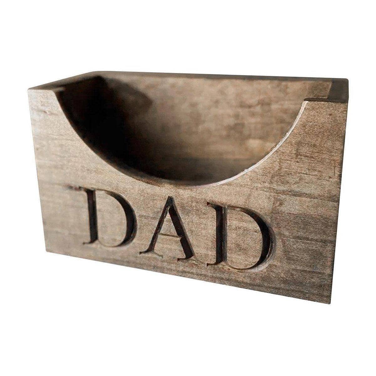 Rustic Wooden Hat Holder for Baseball Caps with Dad Engraving - view 2